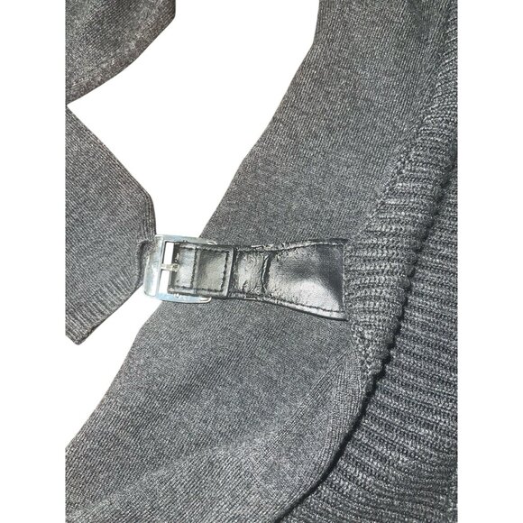 PREMISE STUDIO Women's Size Small Heather Gray Open Cardigan with Built In Belt - Picture 12 of 15